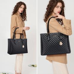 LOVEVOOK 2023 Quilted Vegan Leather Crossbody Tote Hand Bags with Tassel for Ladies 3in1 Large Women's Purses and Handbags