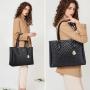 LOVEVOOK 2023 Quilted Vegan Leather Crossbody Tote Hand Bags with Tassel for Ladies 3in1 Large Women's Purses and Handbags