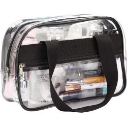 Gelory Clear Makeup Cosmetic Toiletry Organizer Bag Travel Waterproof PVC Transparent Makeup Tote Bag