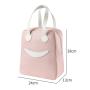Custom Logo Oxford Smiley Tote Cooler Lunch Bag Insulated Picnic Bento Bag For School Students