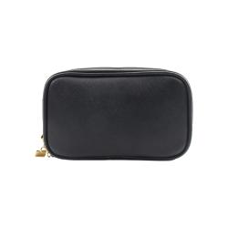 Custom double layer cosmetic bag dopp kit brushes wash bag eco saffiano PU leather make up bags