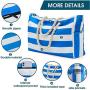 ZR940 Wholesale Customized High Quality OEM Striped Knitted Cotton Canvas Tote Bag Shopping Bag Beach Bag Rope Handle Vacation