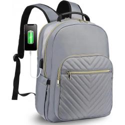 Custom 17.3 Inch Laptop Travel Laptop Backpack Quilted Work Bookbag Lightweight College Business DayBack