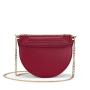2024 High-end quality Red PU Women's luxury Metal Chain Cross-body Bag Custom Label Fashion Sling Women's Shoulder Bag