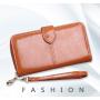 KBW246 New ladies wallet oil wax leather retro long wallet large capacity clutch bag multifunctional phone bag
