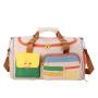 ZF265 New Contrast Color Travel Bag Outdoor Sports Large Capacity Shoulder Bag Fashion Fitness Bag Oxford Cloth Wear-resistant