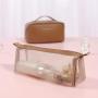 Fashion Custom Upgraded luxury makeup trolley bag tpu large capacity make up travel cosmetic bags with logo