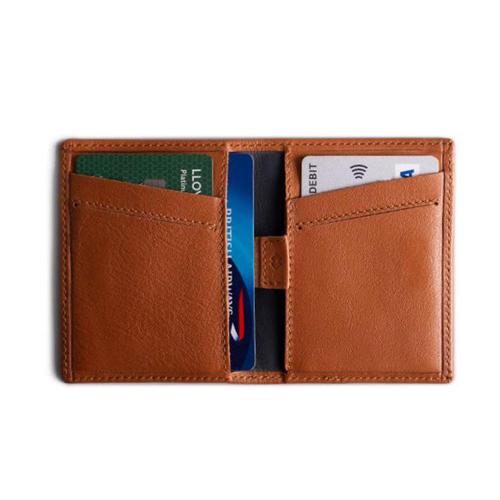 Rfid leather card holder wallet with coin pocket bifold slim man id wallet