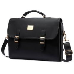 15.6 inch Business Men PU Leather Work Office Bag Vintage Women Waterproof Lieght weight Laptop Bags Luxury Laptop Briefcase Bag