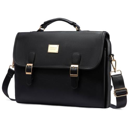 15.6 inch Business Men PU Leather Work Office Bag Vintage Women Waterproof Lieght weight Laptop Bags Luxury Laptop Briefcase Bag