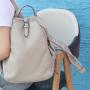 2024 new women's double shoulder strap backpack soft leather backpack trendy fashion head layer cowhide leather travel type back