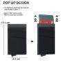 New Design Aluminum Metal Case Pop Up Leather Wallet RFID Blocking Wallet With ID Window Money Clip Wallet for Men