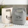 Reusable Insulated Canvas Food Thermal Lunch Bag Custom Insulated Cooler Tote Bag