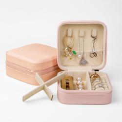 Factory Hot Selling Stock Leather Jewelry Box Ring Earring Necklace Boxes Organized Ornament Customized Storage Case