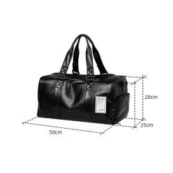 custom logo luxury large quality crossbody sport weekender overnight duffel pu leather gym duffle travel bags for men boy
