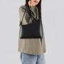 2021 fashion black unique-shaped designer handbags soft pu frame handbags big simple shoulder bags