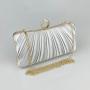 New Satin pleated clutch rhinestone ring head crossbody bags custom wrinkle pattern evening clutch bags for Party Wedding Bridal evening bag 2024