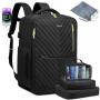 LOVEVOOK 40l quilted carry on flight approved expandable travel backpack for women men laptop business travel backpack bags