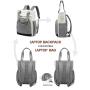LOVEVOOK Wide Open Travel Backpack Purse Student School Work Business Computer Tote Daypack 15.6 Inch Laptop Backpack for Women