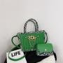 A Set Of Two Snake Pattern Women Luxury Bags Large Capacity Designer Handbag Wholesale Famous Brands Luxury Bolsas Para Mujer
