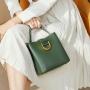 Customize bucket handbag genuine leather shoulder bags for women's handbags ladies luxury shoulder leather bag with high quality
