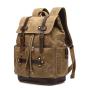 2023 hot sale Fashion Waxed Canvas men's backpack waterproof college student bookbag outdoor travel bag laptop backpack for men