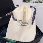 Custom Logo Printing Cotton Linen Dust Shoe Bag Hot Sale Drawstring Clothes Handbag Packaging Cotton Muslin Dust Bag