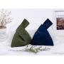 Japanese Style Colored Canvas Cotton Knot Wrist Bag Mini Arm Bag for Women for Mobile Phone and Change Carrying