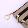 Luxury Emboss Portable Leather Zipper Money Bag High End Soft Pu Leather Coin Purse