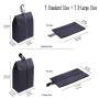 New Arrivals Black Portable Compressed Travel Waterproof Shoe Bag Zipper Storage Pouch Bags