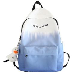 HR250 Junior High School Student Backpack Female Graffiti Gradual Personality Trend Ins Backpack Canvas Backpack Anti Splashing