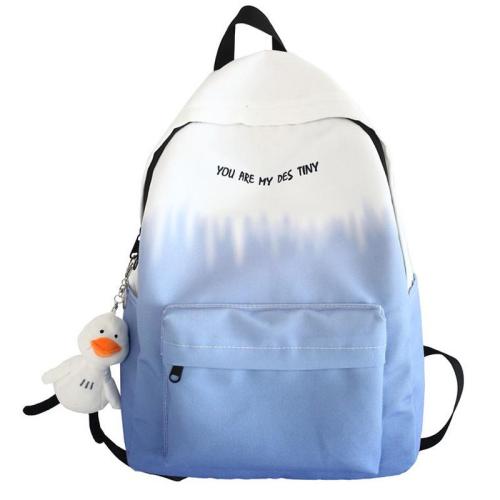 HR250 Junior High School Student Backpack Female Graffiti Gradual Personality Trend Ins Backpack Canvas Backpack Anti Splashing