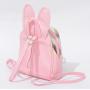 Stock Holographic Rabbit Lovely For Little Girls 3-12 Old Preschool Kindergarten School bag PU Pink Clear Small Kids Backpack