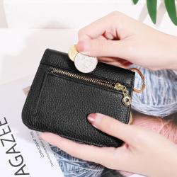 XL173 Genuine Leather Korean Style Women's Short Wallet Ladies Coin purse Hot Sell Small Card Holder rfid multi-card
