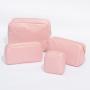 DIY Embroidery Letters Patches Waterproof Nylon Durable Storage Toiletry Makeup Bag Pouch Travel Small Cosmetic Bag