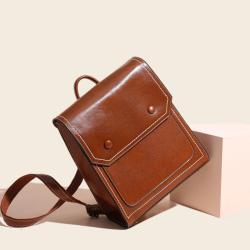 Realer 2021 new fashion genuine leather backpacks women high quality vintage casual daily backpack bag for Teenage girls