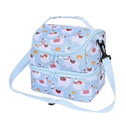 Eco Friendly Lightweight Warm Cooler Bags Double Zipper Shoulder Strap Hand Carry Lunch Box With Bag For Kids