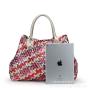 2024 OEM  Luxury Designer women hand made tote Bags Female Woven Shoulder Bags factory Custom logo rainbow beach fashion handbag