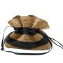 Fashion large capacity paper straw bags ladies shoulder bags handbags summer stripe straw beach bag for women