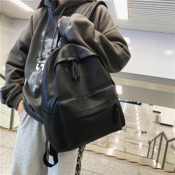 Large capacity soft leather minimalist and versatile backpack