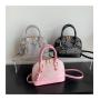 HR313 Trendy New Women's Bag Fashion Ladies Handheld Bag PU Leather Wind Snake Pattern One Shoulder Cross Shoulder Shell Bag