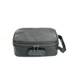 PU Leather Smoke Smell Proof Bags Zip Lock Stash Box Smoking Odor Proof Container with Carbon Lining