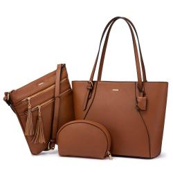 LOVEVOOK 3 in 1 new style  Ladies Handbag Sets wholesale PU leather crossbody Shoulder Bag women's Purse and handbags 2023