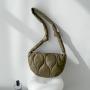 Korean New Shoulder Bag Women's Fashion Casual Crossbody Bag Large Capacity Soft Leather PU Creative Embroidery Dumpling Bag