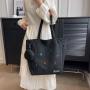 2024 new luxury women's bags minority design letter canvas bag large capacity women's shoulder bag