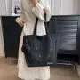 2024 new luxury women's bags minority design letter canvas bag large capacity women's shoulder bag
