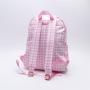 Keymay Lovely Cute Custom Houndstooth Printing Teenager Girls Students Waterproof Nylon Backpack School Bags