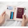 ZR759 Passport RFID PU Bag Travel Document Waterproof Passport Cover Multi Card Wallet Ticket Passport Clip Customized logo