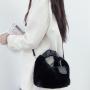2022 Newest Autumn Winter Plush Women Bags Small Square Ladies Handbags Soft Fashion Women Shoulder Crossbody Bags Logo Custom