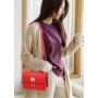 2024 Popular Women's Bag New Korean Fashion Single Shoulder Crossbody Bag Tassel Chain Magnetic Buckle Square  PU Ladies Bag